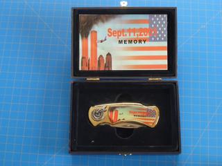 (1) Commemorative 9-11-2001 Jack Knife in Case