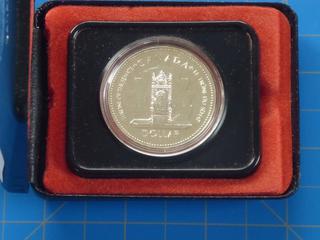 (1) Throne of the Senate - Canadian Silver Dollar in Case