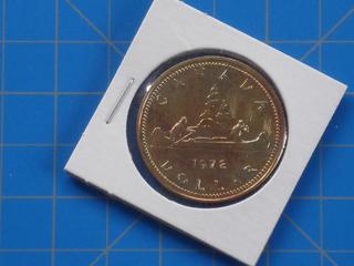 (1) Canadian Silver Dollar Coin, 1972