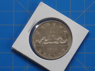 (1) Canadian Silver Dollar Coin, 1959