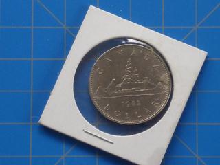 (1) Canadian Silver Dollar Coin, 1983