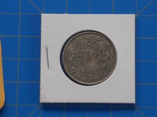 (1) Canadian 1940, 50 Cent Coin