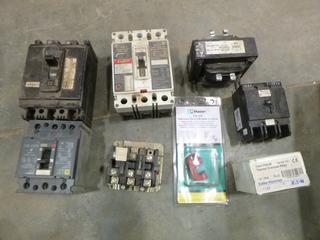 Qty of Misc. Electrical Parts: Switches, Relays, Circuit Breaker Lockout (E2)