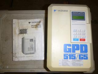 (1) Yaskawa 5 HP Variable Frequency Drive for Electrical Motors, Model CIMR-G5M57P5, S/N N9W2388-12-2 (D1)