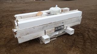 (1) Vision 7 In. Square Column Base Sets c/w 8 Ft. White Column Deck Column (Row 5)