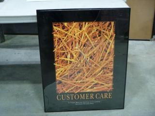 (1) Inspiration Print - Customer Care, 24 In. x 30 In. (Upstairs)