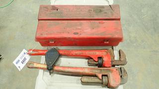 (2) 24 In. Pipe Wrench, C/w (2) Starrett Chalk Line, Chalk Line (D-1)