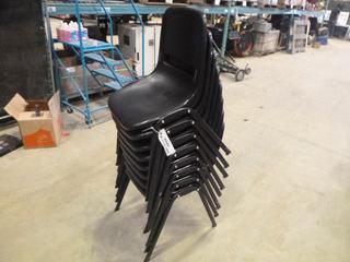 (8) Black Office Chairs (Seacan)