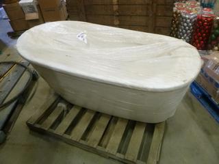 (1) Stand Alone White Tub, Top Section Over Lays the Bottom Section, Size 5 Ft. x 32 In.