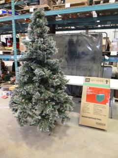 (1) 7 Ft. Christmas Tree (3-Pieces) with Base and (1) 7 Ft. Storage Container (EBC)