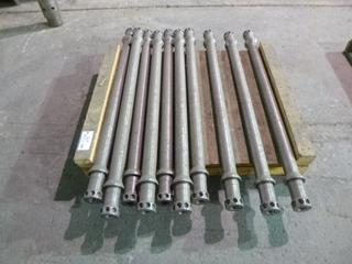 Qty of (10) 6 1/2 In. Universal Joint Shafts (Note: Length 47.73 In. Collar to Collar)