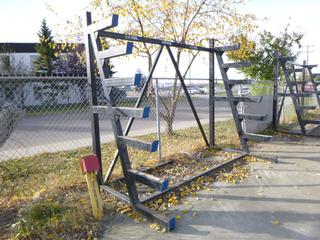 10ft X 5ft X 8ft 2in 7-Tier Powder Coated Single Sided  Cantilever Storage Rack 