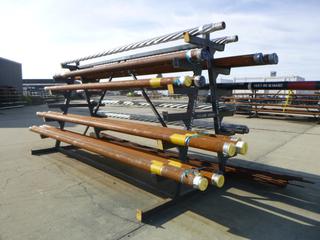 14ft X 8ft 7in X 8ft2in Powder Coated Double Sided Cantilever  Storage Rack *Note: Contents Not Included*