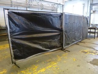 Qty Of (3) 95in X 72in Portable Welding Screens