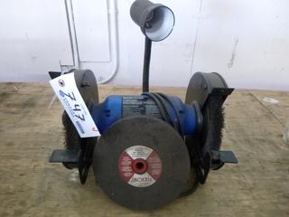 Mastercraft 8in Bench Grinder C/w Flexible Work Light