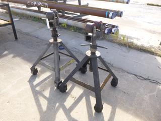 Qty Of (2) Adjustable Pipe Roller Stands