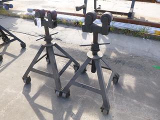 Qty of (2) Adjustable Pipe Roller Stand