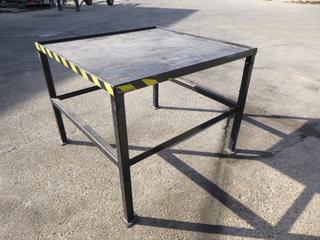 48 1/2in X 48in X 38 1/2in Steel Table
