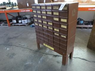 Lawson Steel Cabinet C/w Stand And Contents