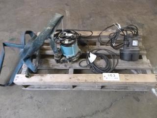 Mastercraft 115V Submersible Utility Pump C/w Little Giant Liquid Level Control And Submersible Pump w/ Hose *Note: Working Condition Unknown*