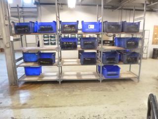 150in X 24in X 96in Industrial Racking w/ Adjustable Shelf *Note: Contents Not Included*
