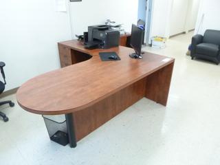 L-Shape Office Desk w/ 3-Drawers And Keyboard Drawer *Note: Contents Not Included*