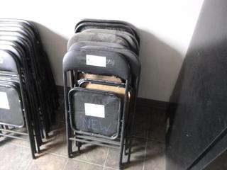Qty Of (9) Folding Chairs *Note: Damaged*