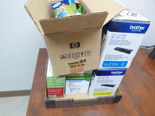 Qty Of Assorted Printer Cartridges Includes: Brother TN-210C, Staples SEBTN210CR, Fuzion TN-210/230/240/270 And Samsung CLP-300
