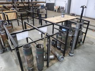 Qty Of (3) 79 3/4in X 38in X 36in Custom Steel Storage Racks *Note: Contents Not Included*