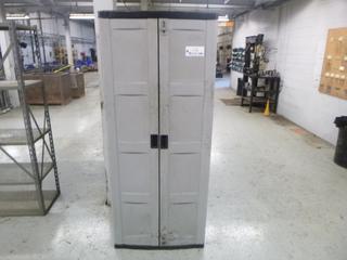 31in X 19in X 72in Suncast Plastic Storage Cabinet