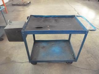 2-Tier Portable Metal Cart