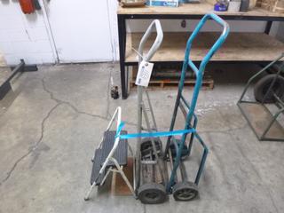 Qty Of (2) Hand Trucks C/w 2-Step Foldable Stool
