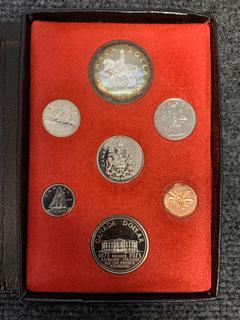 1973 Canada Double Dollar Specimen Coin Set, Includes Both Silver And Nickel Dollar.