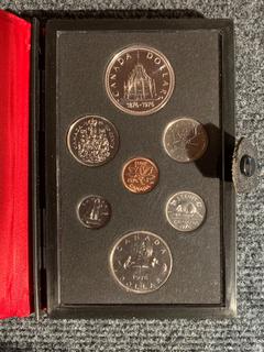 1976 Canada Double Dollar Specimen Coin Set, Includes Both Silver And Nickel Dollar.