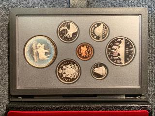1985 Canada Double Dollar Specimen Coin Set, Includes Both Silver And Nickel Dollar.