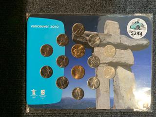 2010 Vancouver Olympic And Paralympic Winter Games Coin Set.