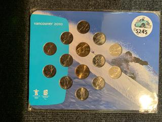 2010 Vancouver Olympic And Paralympic Winter Games Coin Set.