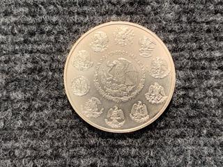 2001 Mexico One Ounce .999 Pure Silver Coin.