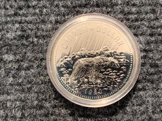 1980 Canada Commemorative Artic Territories Centennial Silver Dollar.