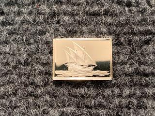 Three Gram .925 Fine Silver "Boat Series - Caravel" Bar.