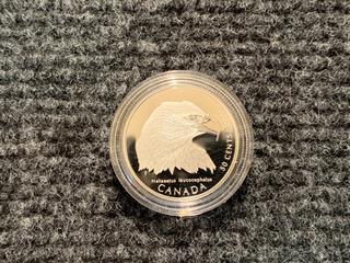 2000 Canada Fifty Cent Silver "Bald Eagle" Coin.