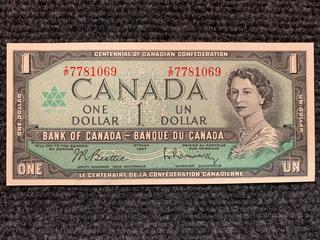 1954 Canada One Dollar Bank Note, S/N IP7781069.