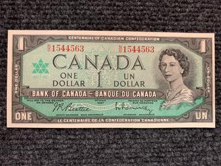 1967 Canada One Dollar Centennial Bank Note, S/N NO1544563.