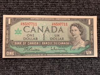 1967 Canada One Dollar Centennial Bank Note, S/N HP8597711.