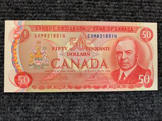 1975 Canada Fifty Dollar Bank Note, S/N EHM8218514.