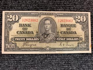 1937 Canada Twenty Dollar Bank Note, S/N KE2623062.