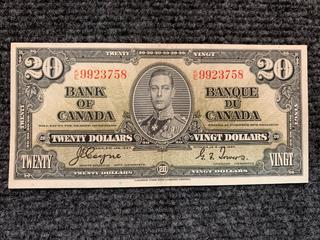 1937 Canada Twenty Dollar Bank Note, S/N KE9923758.