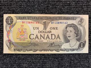 1973 Canada One Dollar Bank Note, S/N BFG3890162.