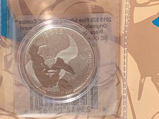 2015 Canada Twenty Dollar .9999 Fine Silver "Superman" Coin.