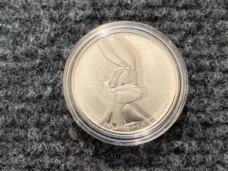 2015 Canada Twenty Dollar .9999 Fine Silver "Bugs Bunny" Coin.